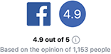 Facebook - 4.9 stars